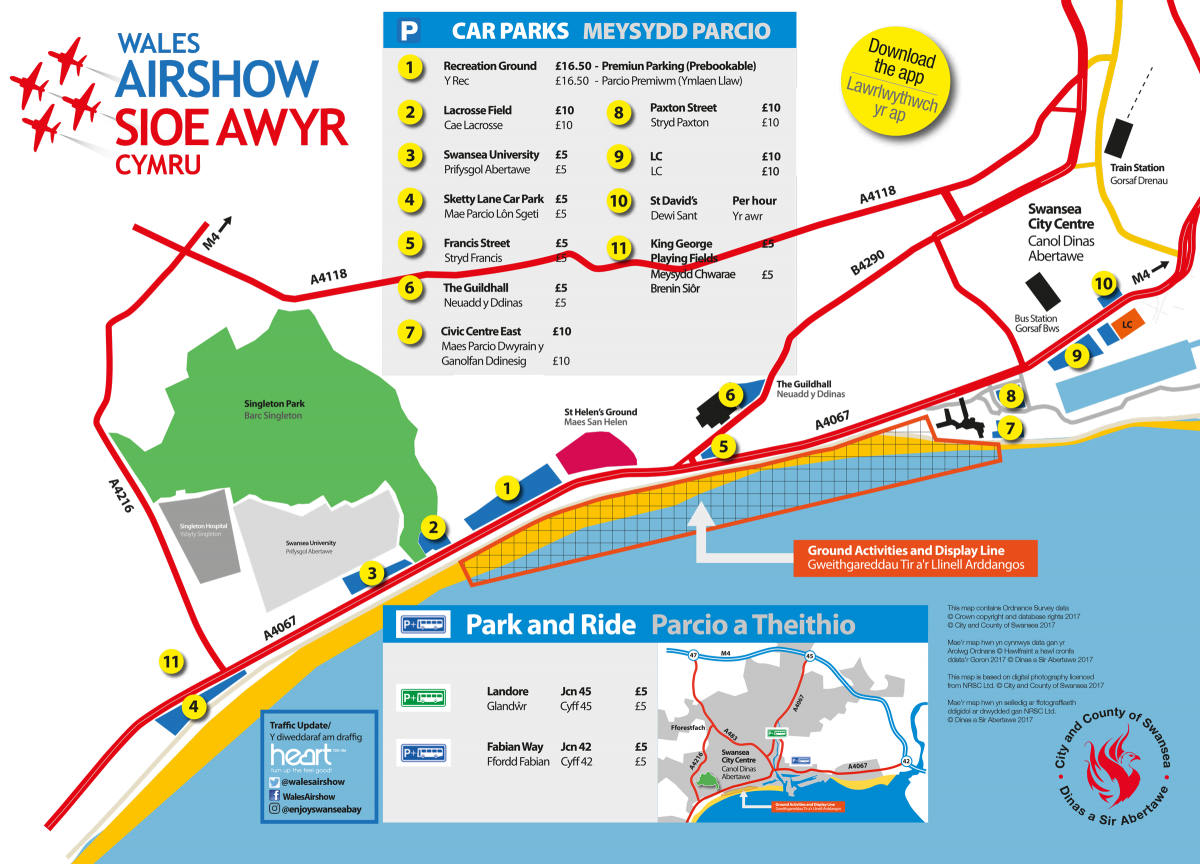 Airshowparkingmap2017 Wales Airshow