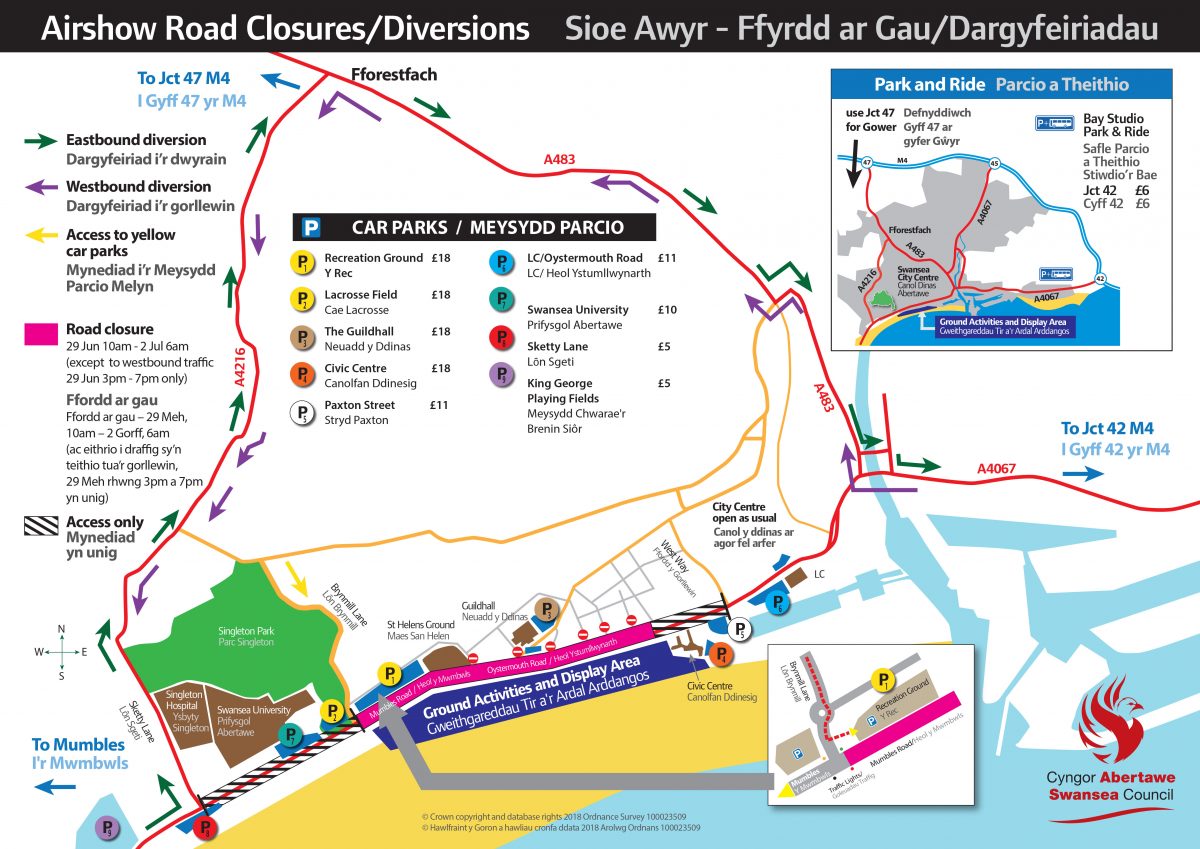 AirshowRoadclosures2018eventfinal Wales Airshow