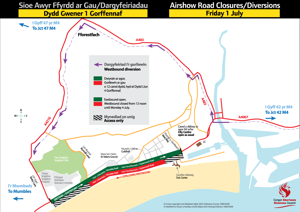 WalesAirshow2022FridayRoadclosures Wales Airshow